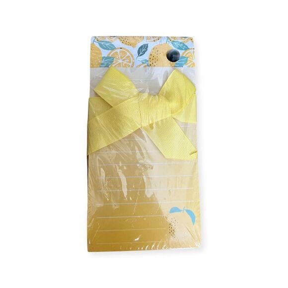 Lemon Print Jumbo Note Pad and Pen - Picture 1 of 2